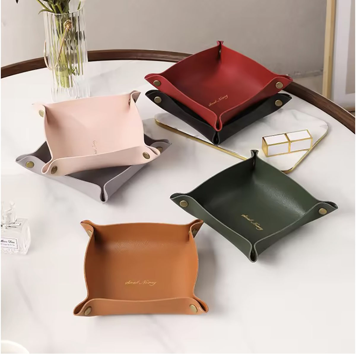 Desk Organizer - الشمال نمط الجلود صينية تخزين منظم