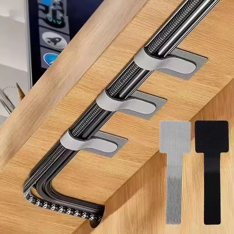 Desk Organizer - أربطة كابلات قابلة لإعادة الاستخدام، منظم