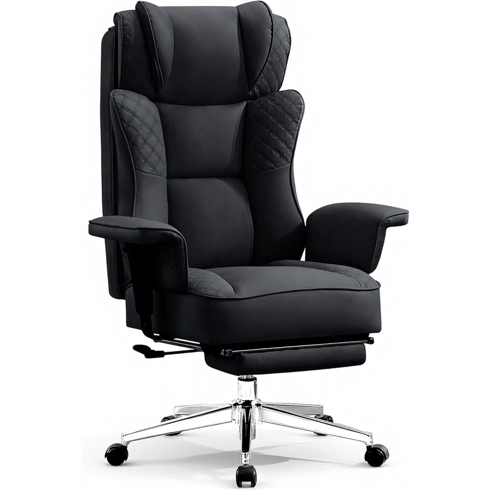 Office Chair - كرسي مكتب كبير الحجم، كرسي جلدي