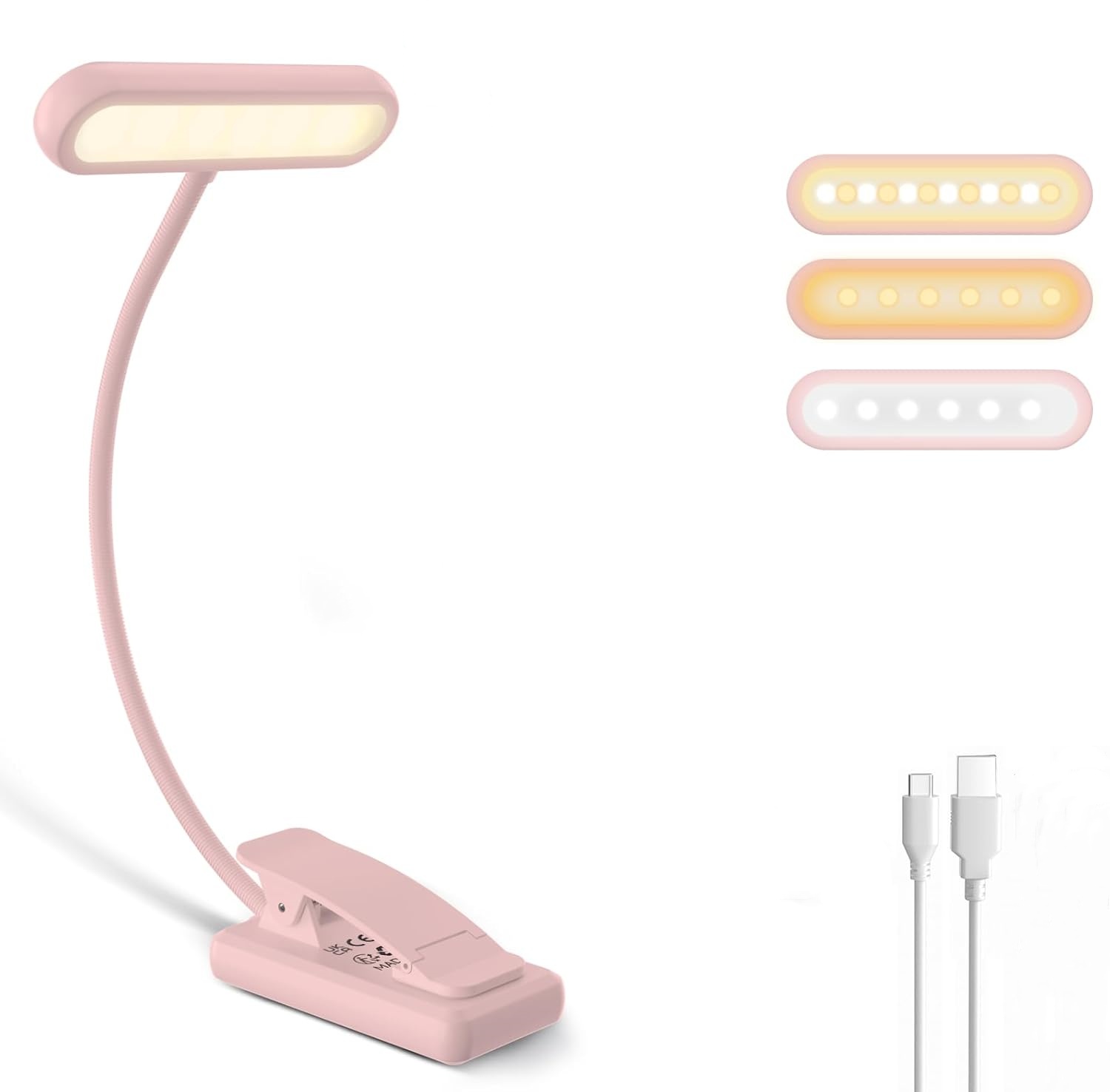 مصباح قراءة بمشبك للكتب، أسود/ - مراجعة Desk Lamp وسعره