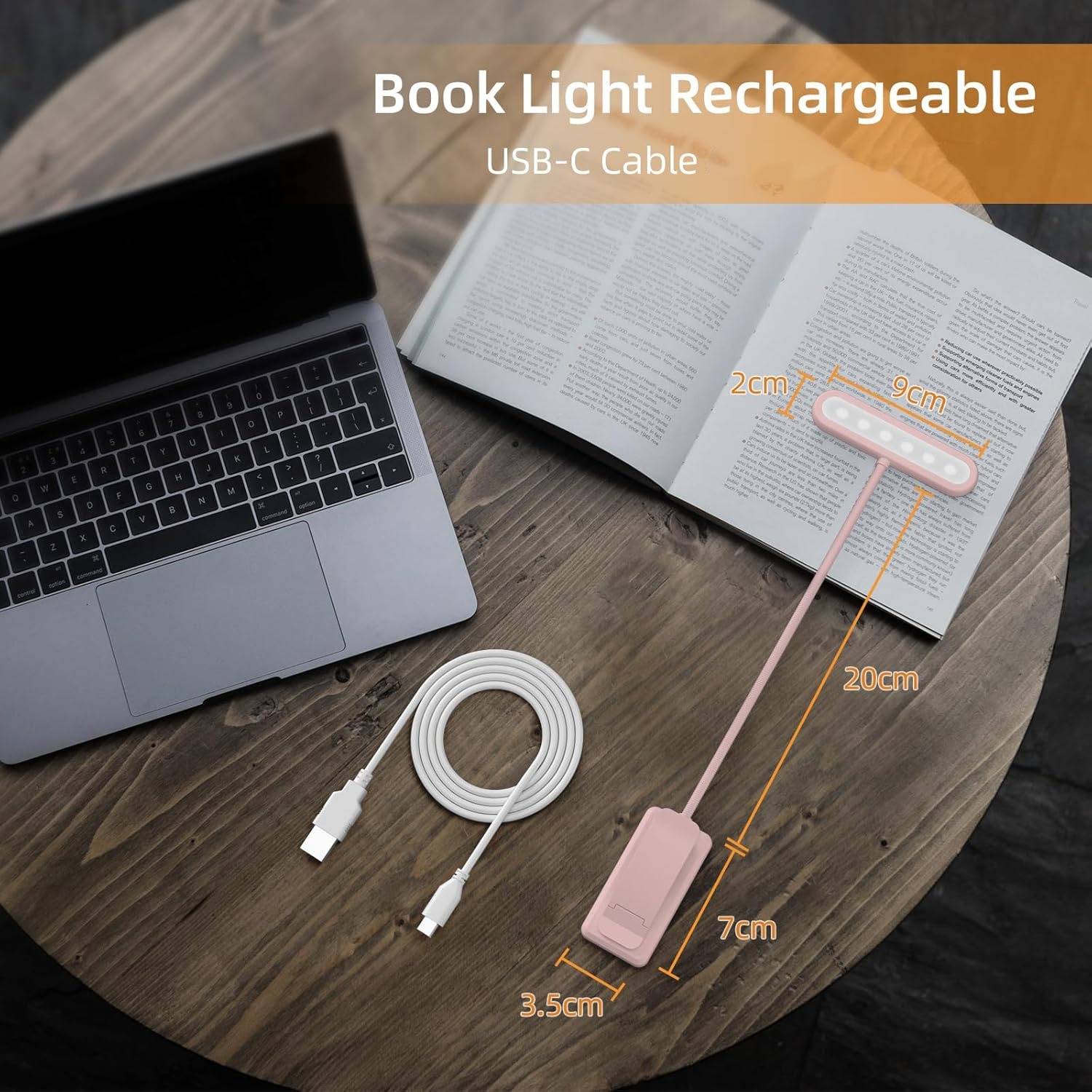 مصباح قراءة بمشبك للكتب، أسود/ - مراجعة Desk Lamp وسعره