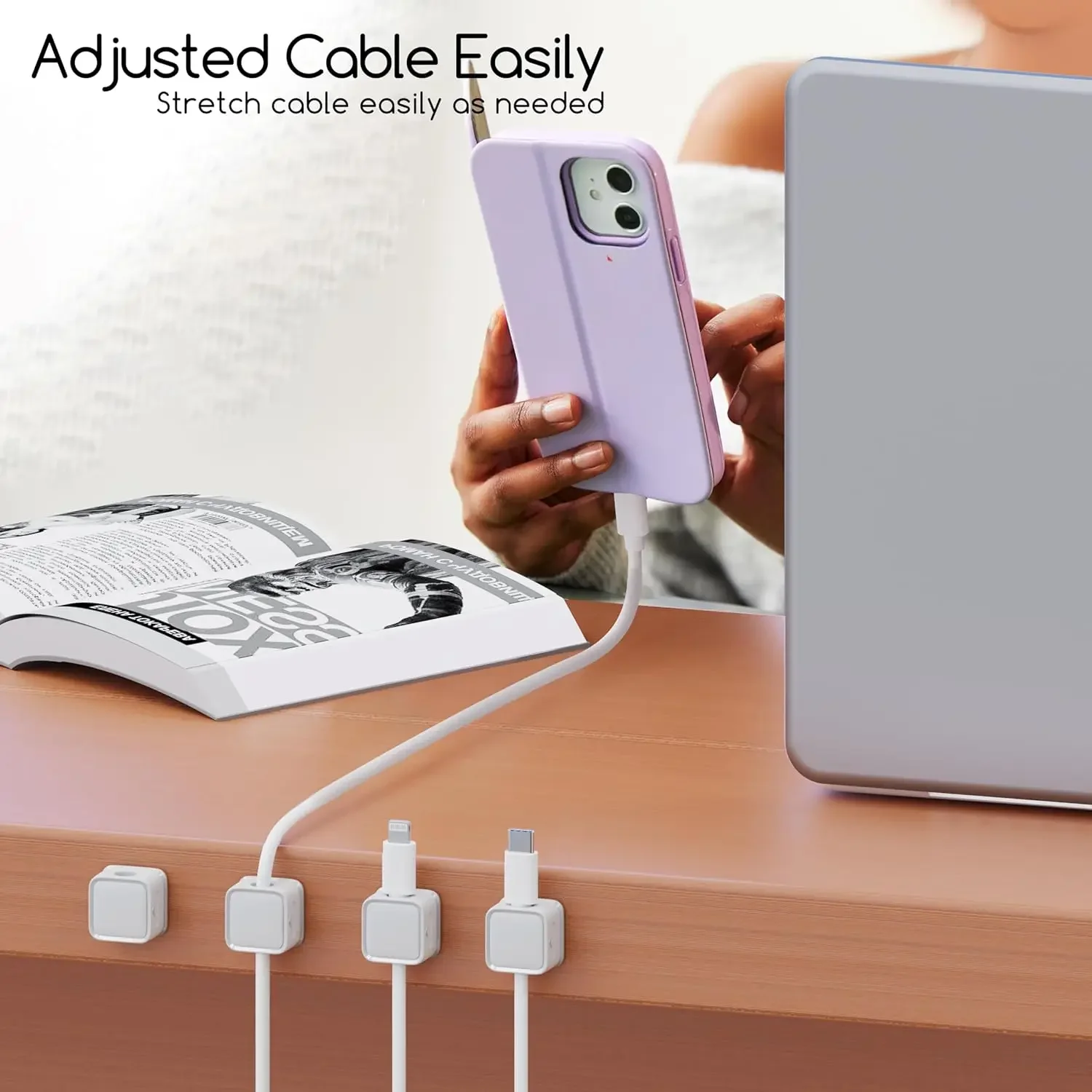 منظم كابلات صغير، حامل كابلات  - مراجعة Desk Organizer وسعره