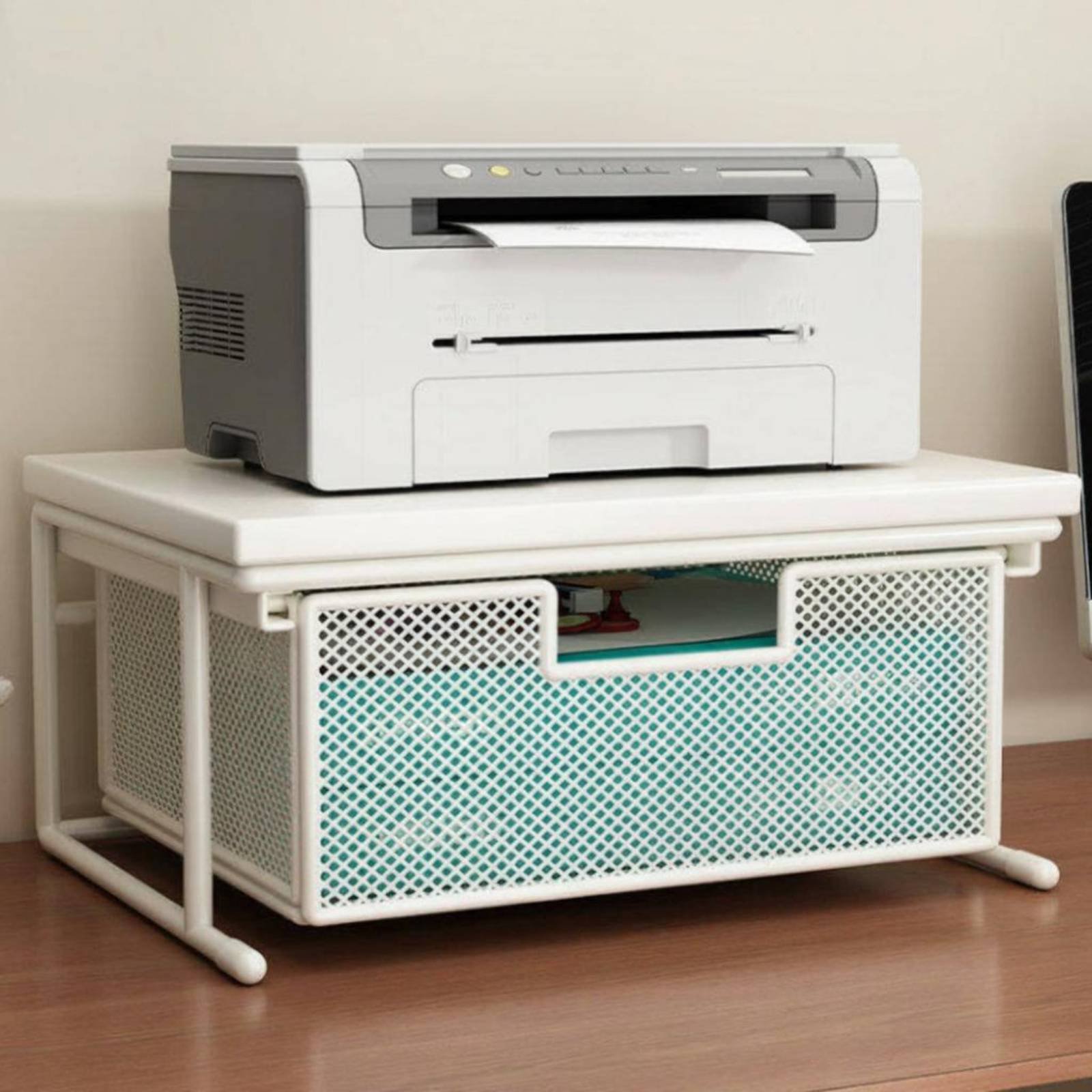 حامل طابعة مع درج لتوفير المسا - مراجعة Printer Stand وسعره