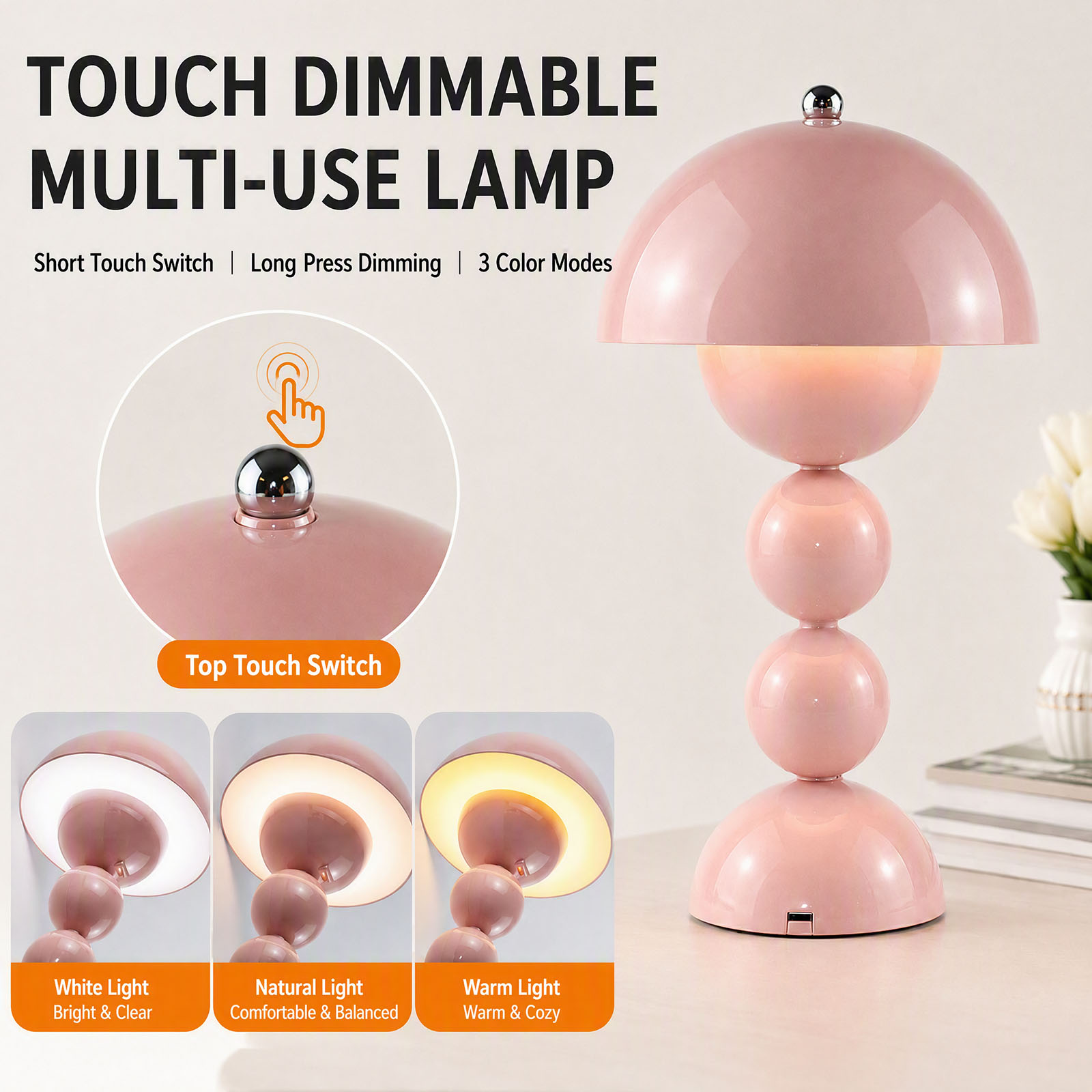 مصباح طاولة على شكل فطر بتصميم - مراجعة Desk Lamp وسعره