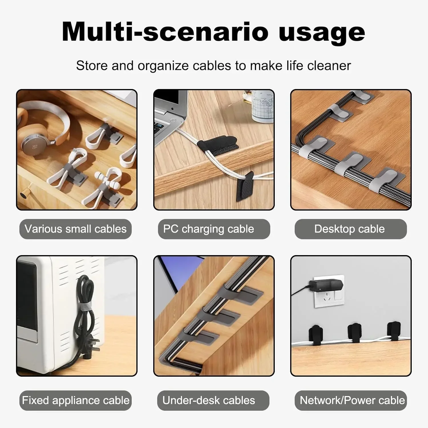 أربطة كابلات قابلة لإعادة الاس - مراجعة Desk Organizer وسعره