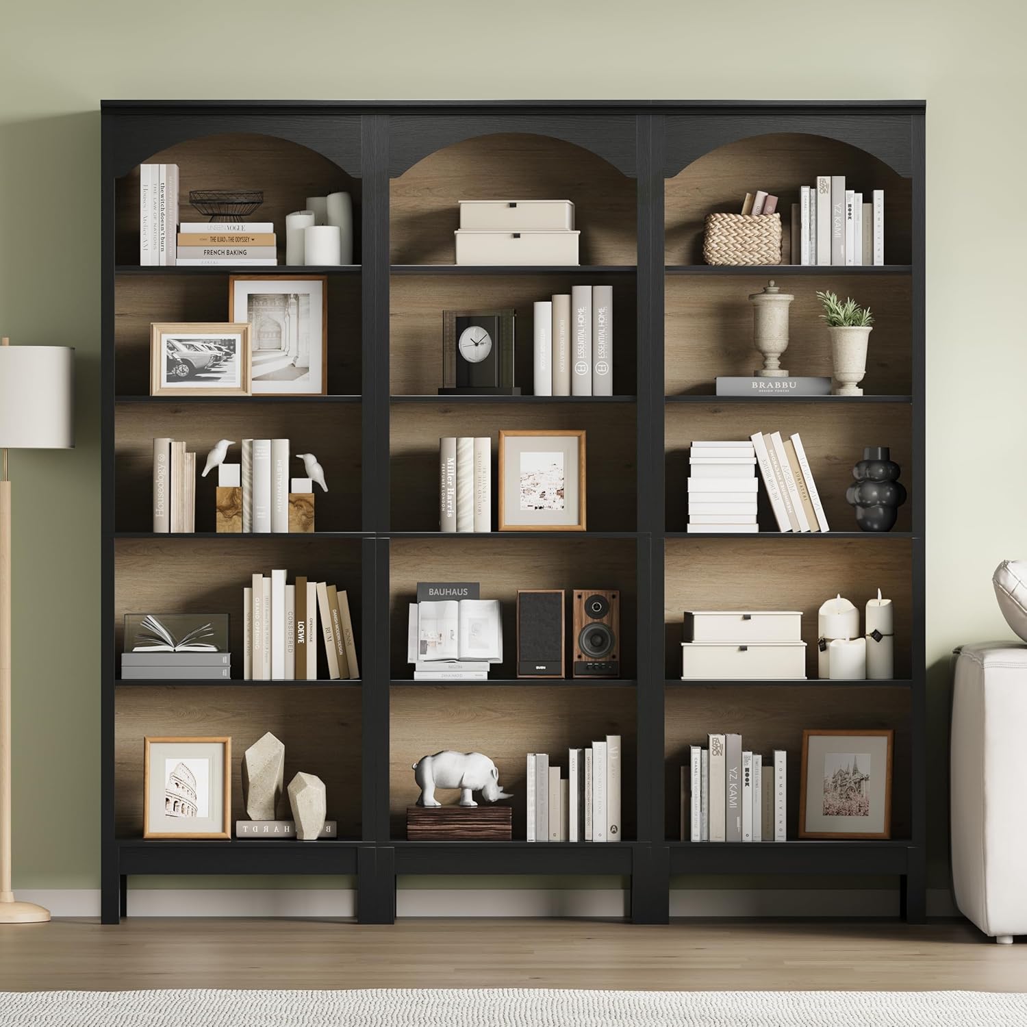 رف كتب مقوس بـ 5 طبقات مفتوحة، - مراجعة Bookshelf وسعره