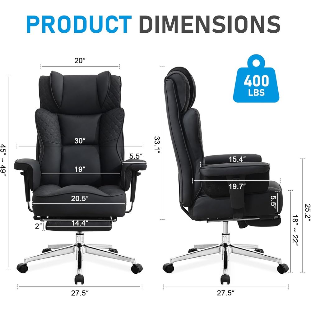 كرسي مكتب كبير الحجم، كرسي جلد - مراجعة Office Chair وسعره