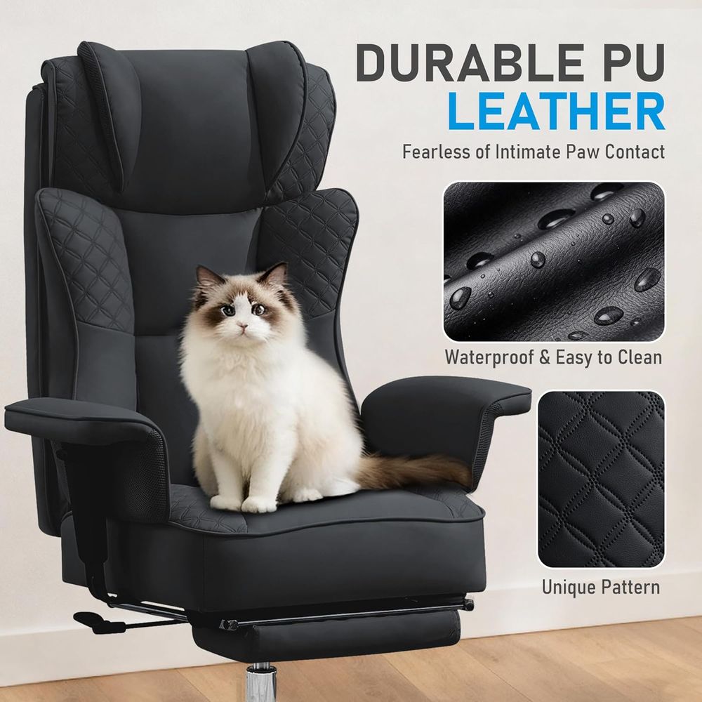 كرسي مكتب كبير الحجم، كرسي جلد - مراجعة Office Chair وسعره